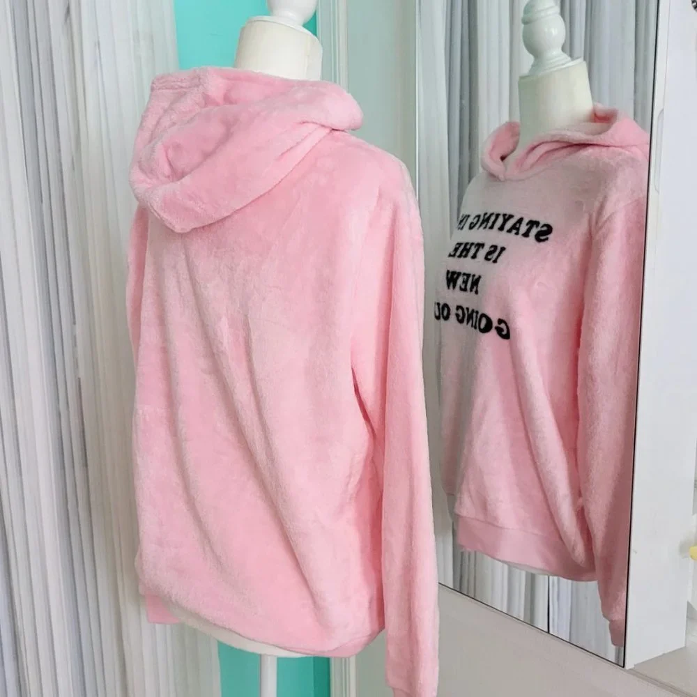 Love Tribe plush hoodie sz M - Picture 3 of 6